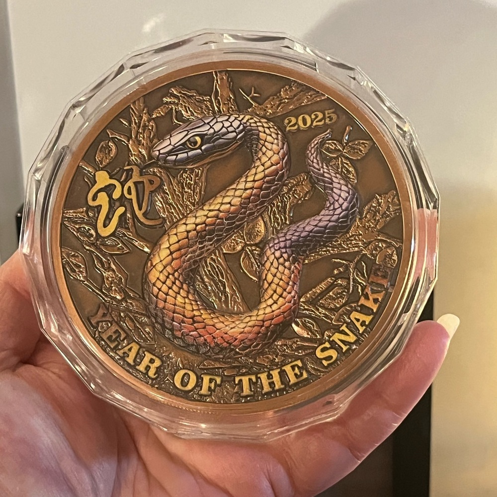 2025 Year of the Snake Copper Kilo colorized round in box/case limited edition